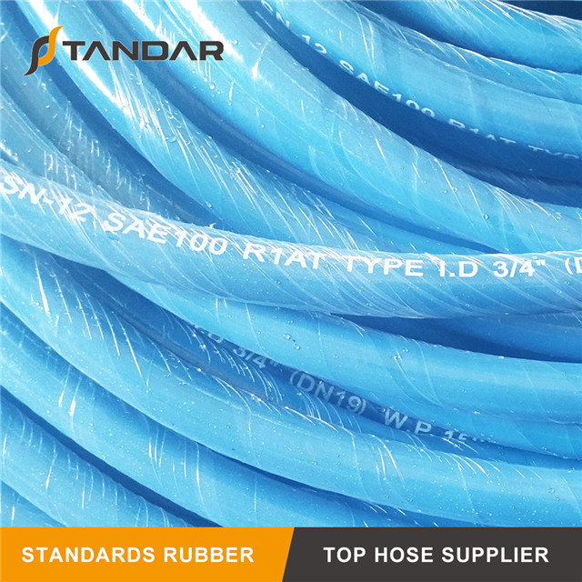 SAE100 R1AT Stainless Steel Wire Braided Reinforced Hydraulic Hose