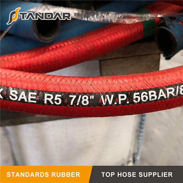 SAE 100 R5 High Temperature steel wire braided reinforced textile cover rubber Hydraulic Hose
