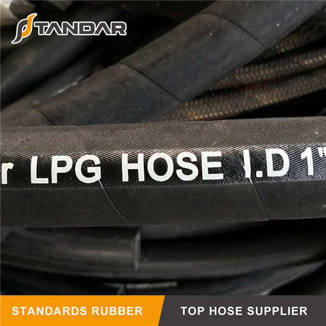 High Pressure steel Wire Braided reinforced Hydraulic Rubber Parflex compressed natural gas CNG Hose asembly