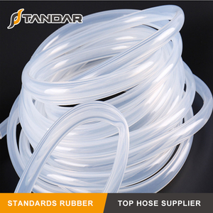 High Temperature platinum cured clear thin wall FDA Flexible Medical Grade Silicone Hose