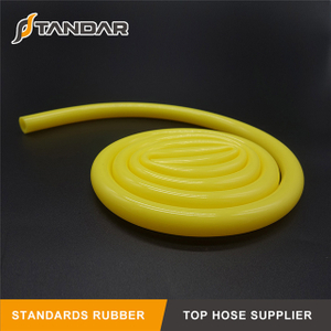Yellow flexible thin wall platinum cured Food Grade Silicone Rubber Pipe 