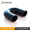 high Pressure Braided reinforced 180 Degree Elbow Silicone tubing