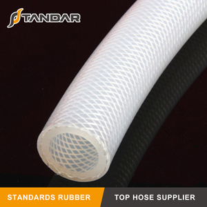 FDA Fabric Braided reinforced Flexible Food Grade Silicone vacuum Hose
