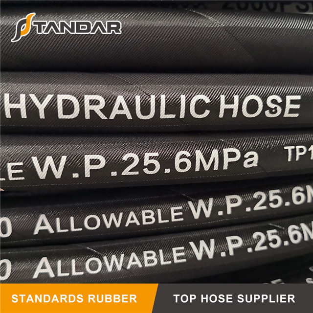 EN854 2TE Textile Braid Reinforced Hydraulic Rubber Hose
