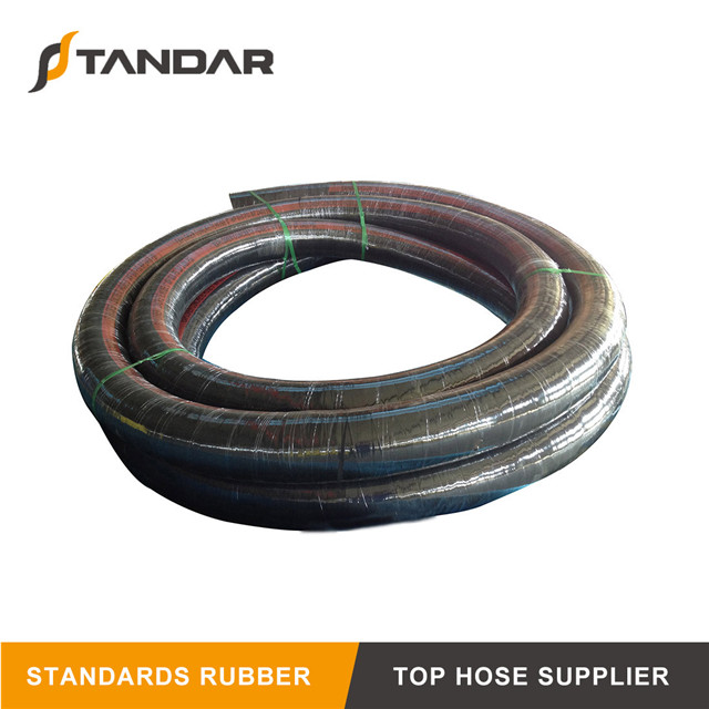 Black Wire Spiral Industrial Concrete Placement Hose
