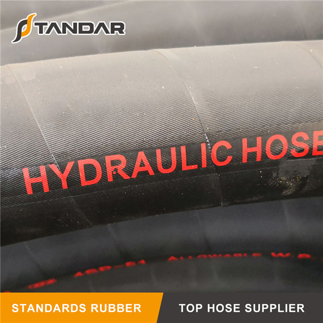 EN854 2TE High Pressure Textile Braided Reinforced Hydraulic Rubber Hose