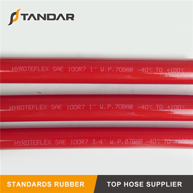 SAE100 R7 Textile Braided Reinforced PA Hydraulic Rubber Hose