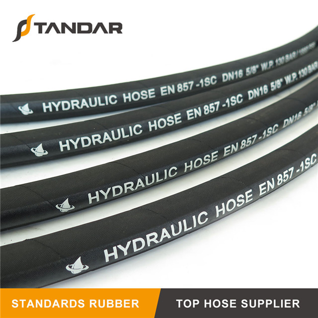 EN857 1SC Stainless Steel Wire Braided Reinforced Hydraulic Rubber Hose