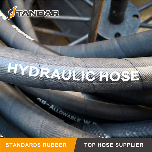 Low Pressure Textile Braided Reinforced EN854 R6 Hydraulic Rubber Hose