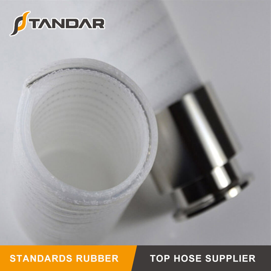 Flexible Platinum Cured 4-Ply Fabric And SS Wire Reinforced FDA Silicone Hose